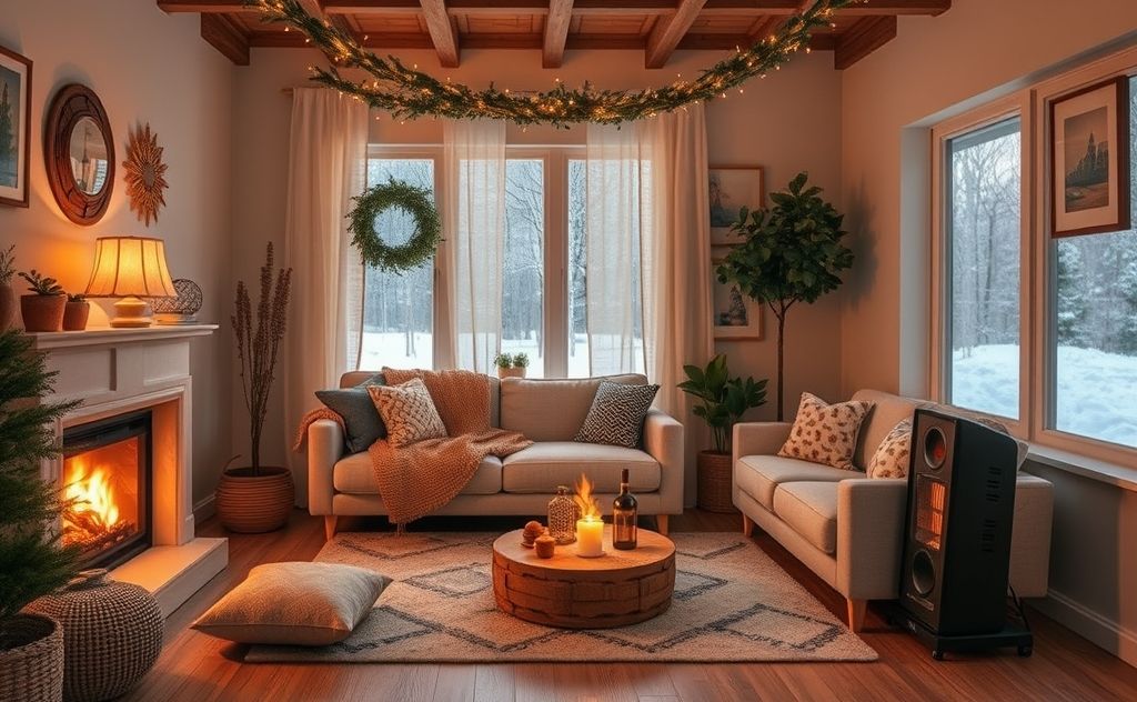 Cozy indoor spaces for portable heater use