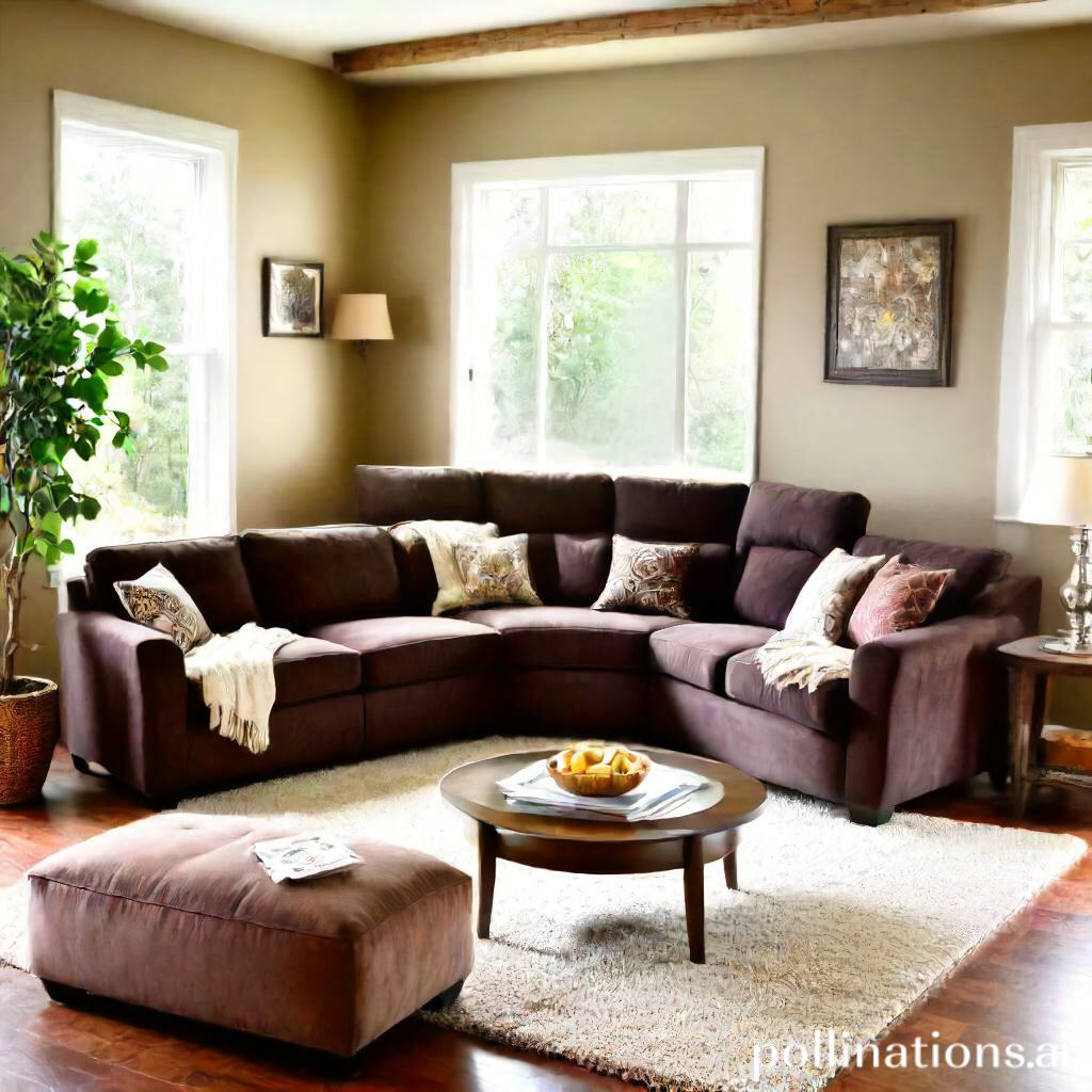Cozy living room sectional sofa