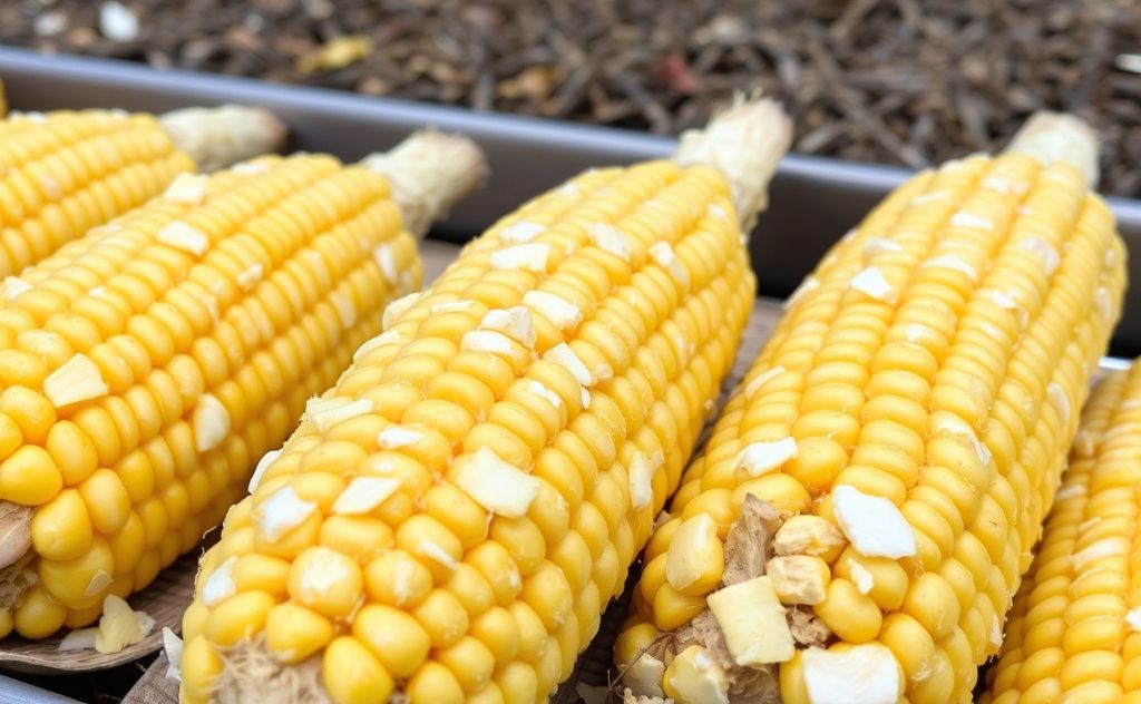 Cracked corn ready for happy chickens to enjoy