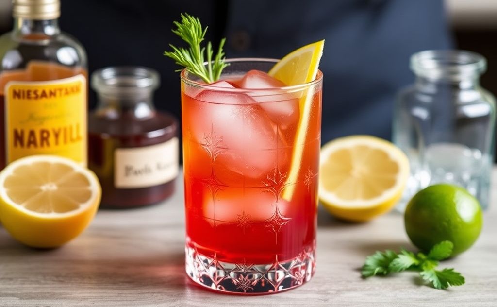 Craft a vibrant Negroni cocktail with fresh ingredients