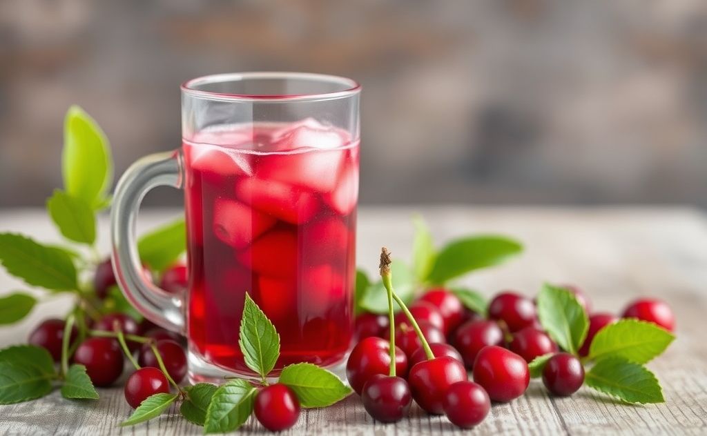 Cranberry cherry juice boosts health and vitality