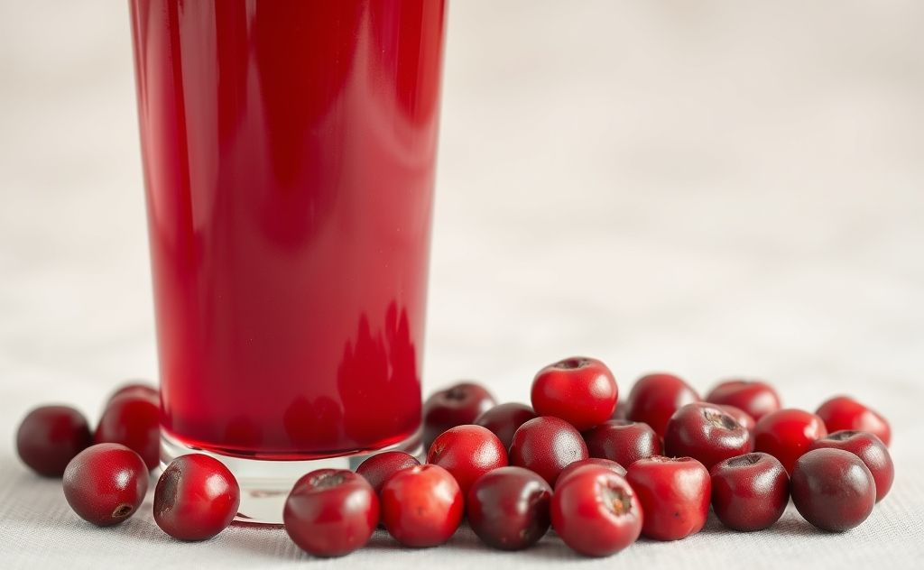Cranberry juice and whole cranberries comparison