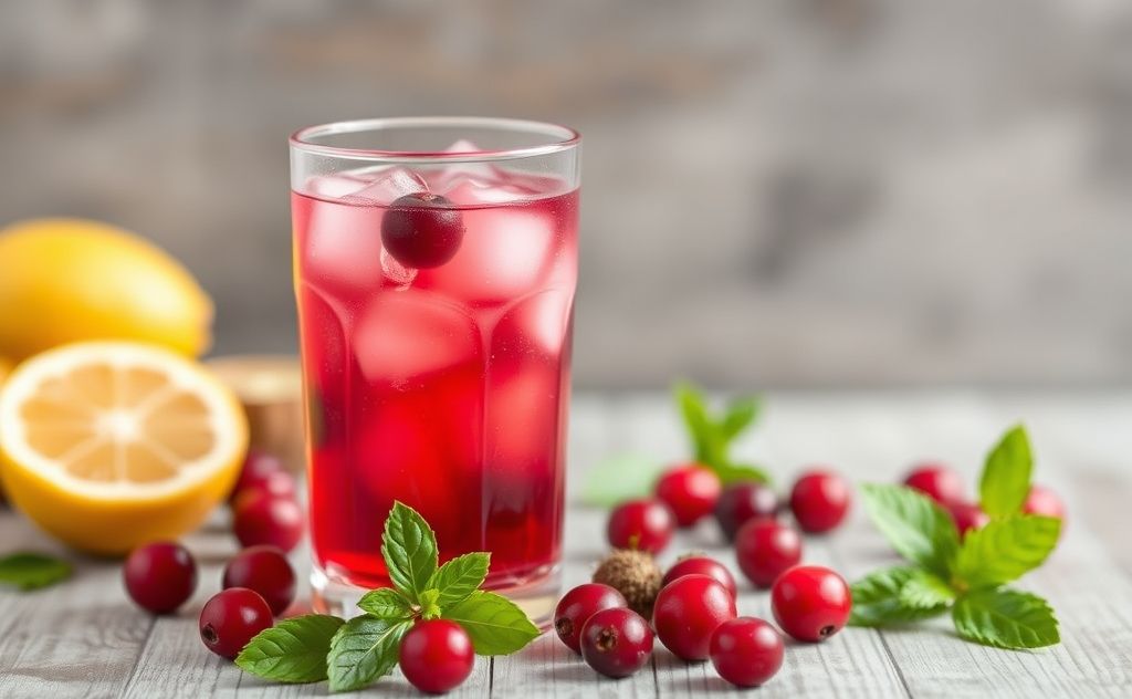 Cranberry juice as a refreshing low-calorie drink