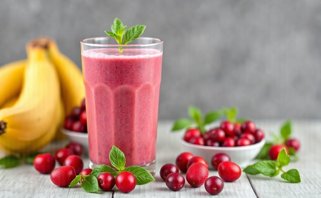 Cranberry juice balance in smoothie recipes.