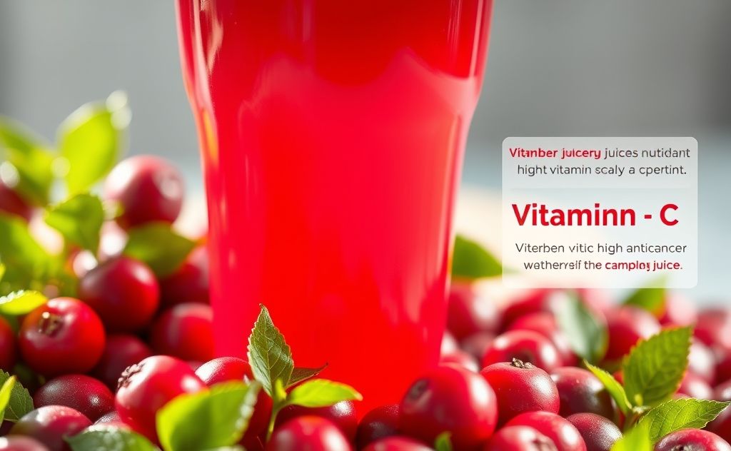 Cranberry juice benefits and vitamin C content