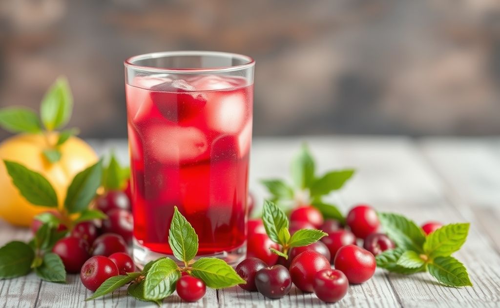 Cranberry juice benefits for health and antioxidants.