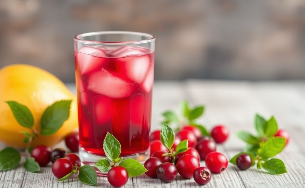 Cranberry juice benefits for urinary health.