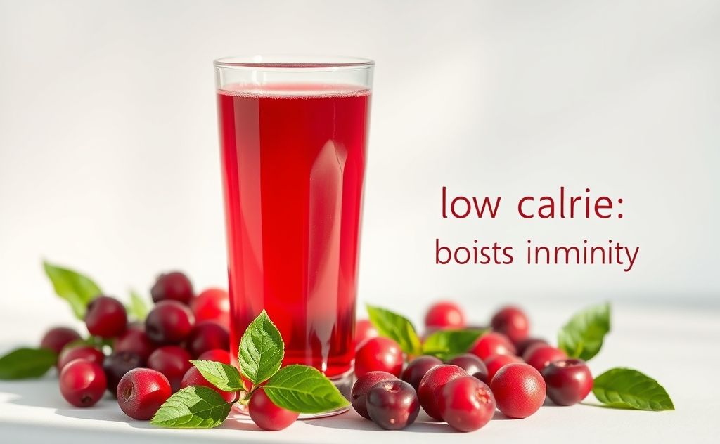 Cranberry juice benefits with low calorie focus