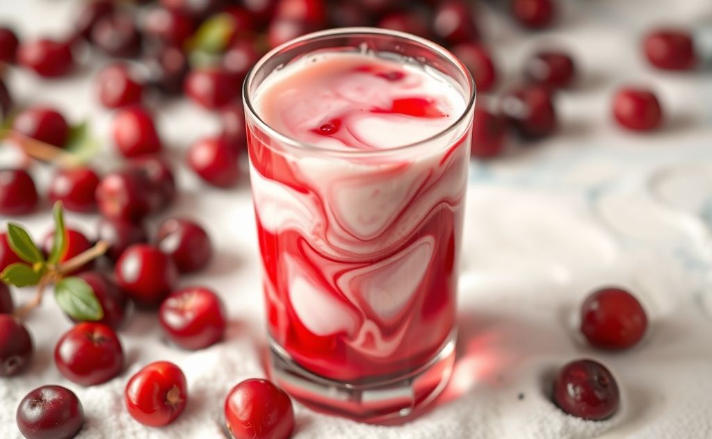 Cranberry juice blends with creamy flavors