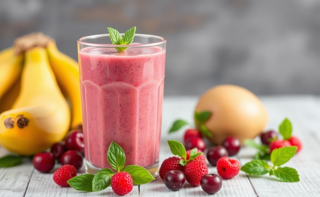 Cranberry juice boosts smoothie taste and freshness.