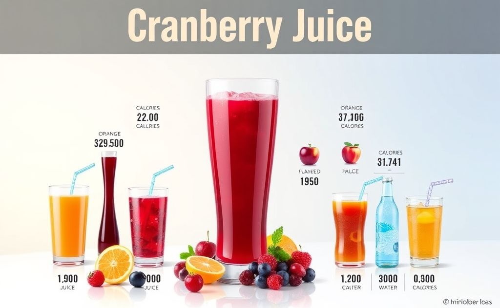 Cranberry juice calorie comparison with other drinks