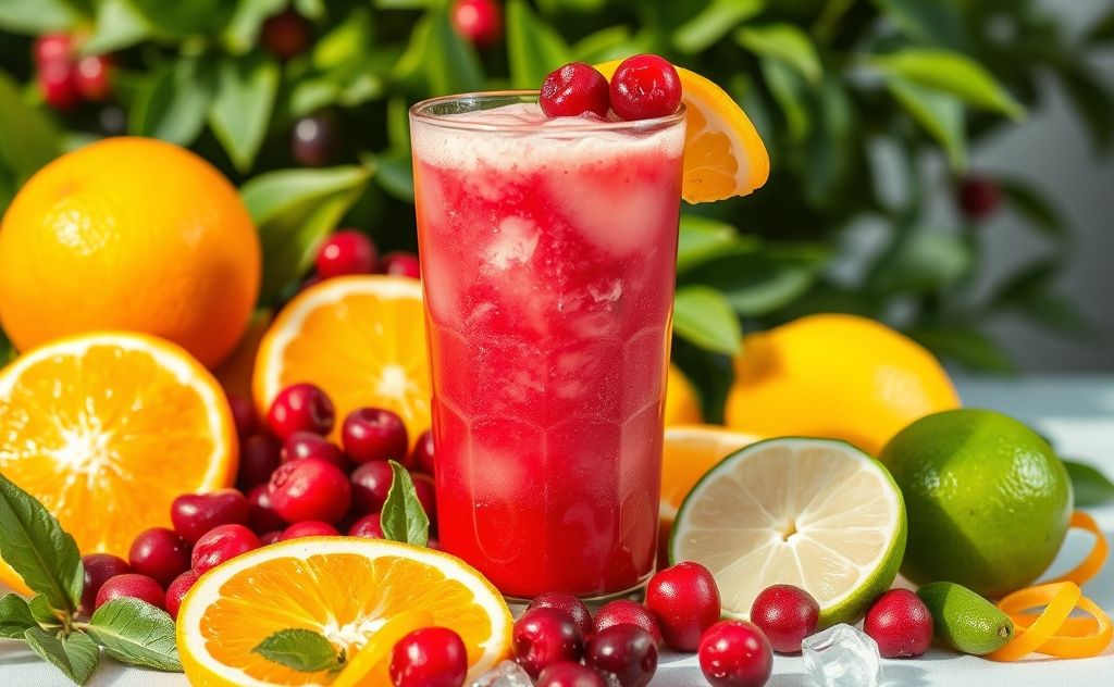 Cranberry juice citrus smoothie ingredients blend