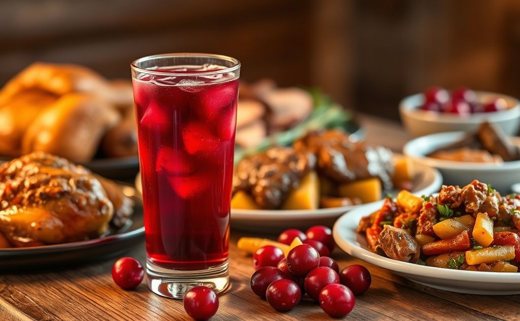 Cranberry juice enhances savory dishes flavor.