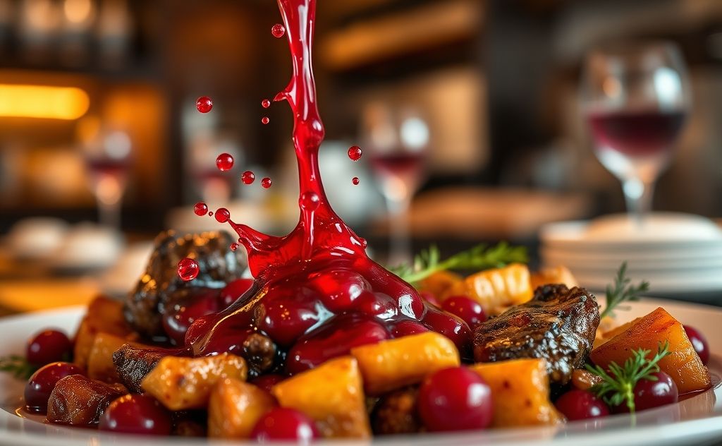 Cranberry juice enhances savory dishes