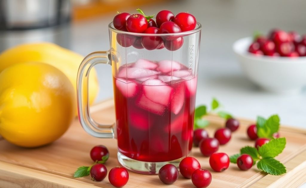 Cranberry juice extraction at home, fresh and easy.