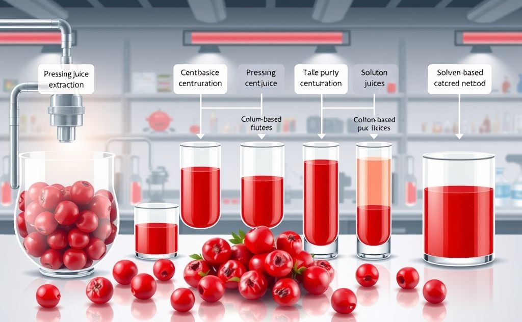 Cranberry juice extraction methods and quality effects