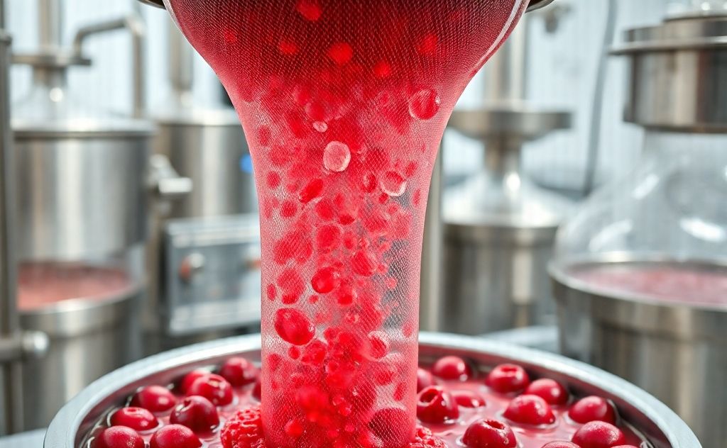 Cranberry juice extraction through filtration process