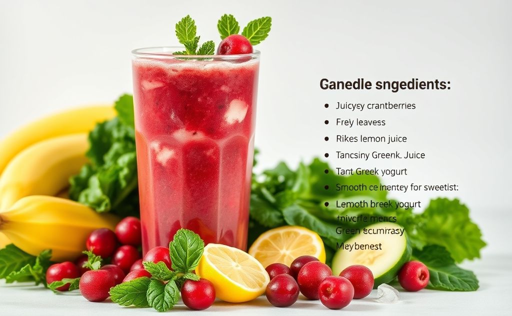 Cranberry juice green smoothie ingredients list