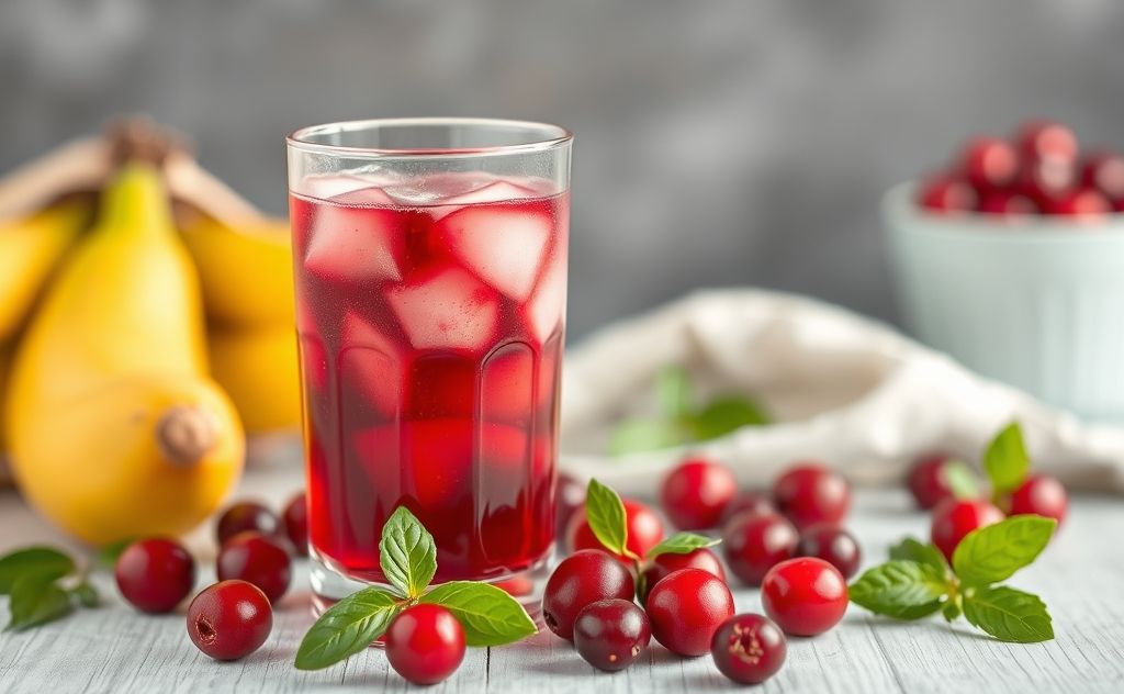 Cranberry juice in a low-calorie diet context.