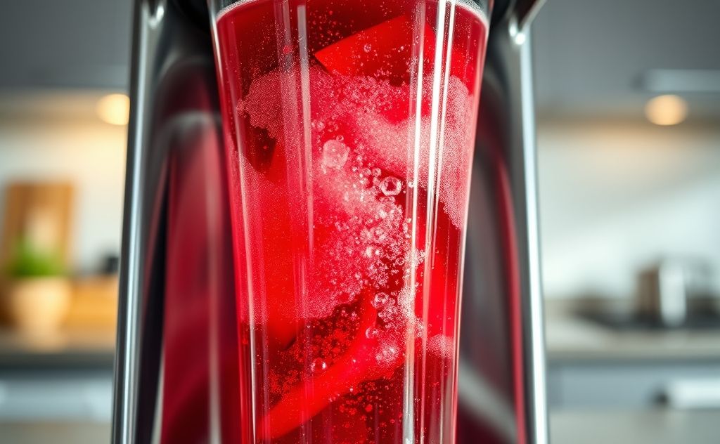 Cranberry juice in a sparkling drink maker