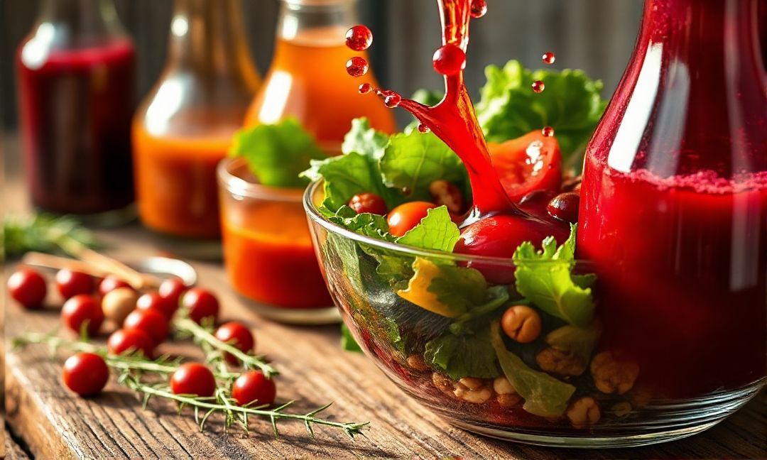 Cranberry juice in salad dressings