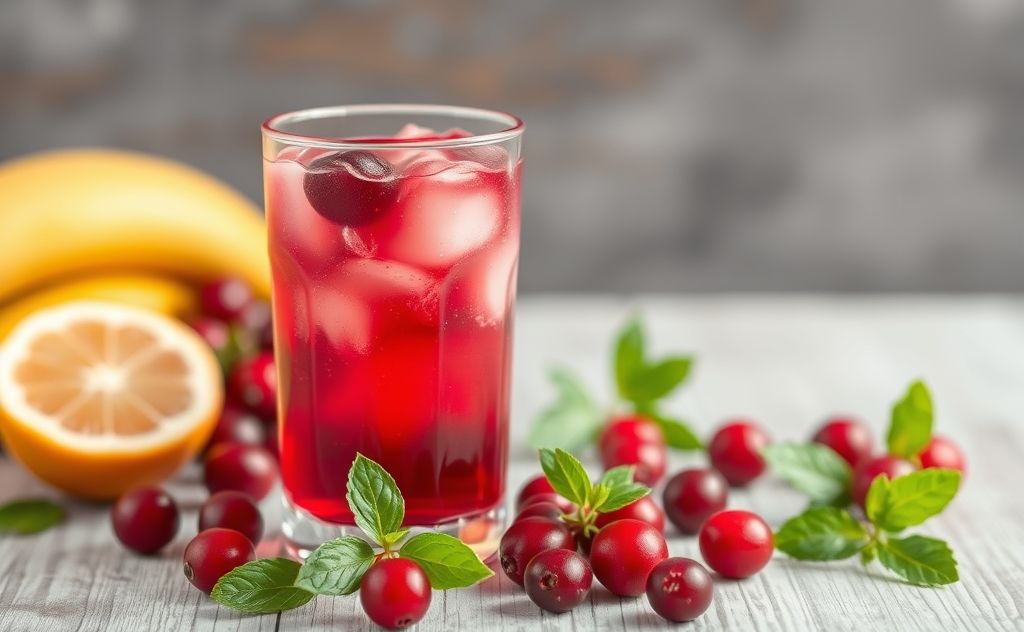 Cranberry juice low calorie healthy drink