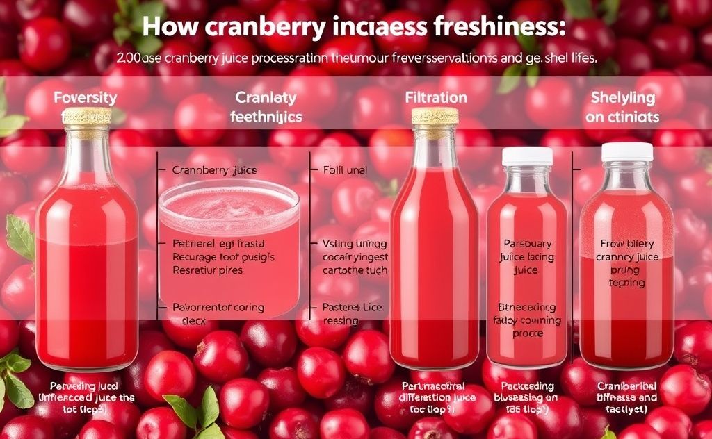Cranberry juice methods impact freshness and longevity