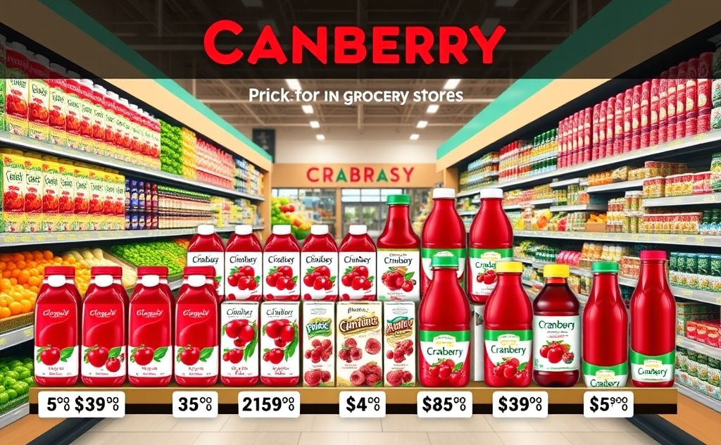 Cranberry juice price comparison in grocery stores