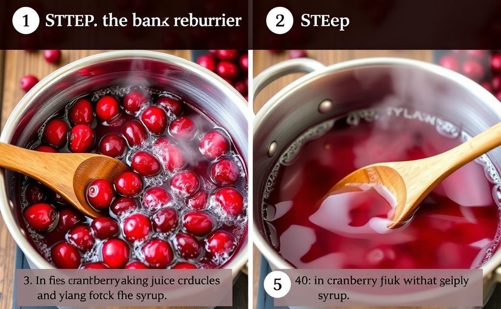 Cranberry juice reduction recipe steps guide