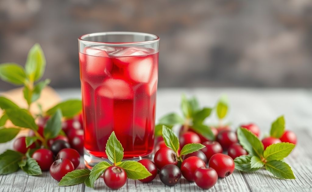 Cranberry juice rich in nutrients and vitamins
