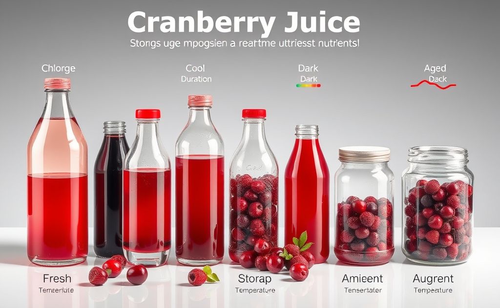 Cranberry juice storage impact on nutrients