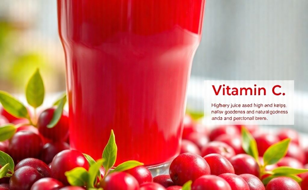 Cranberry juice vitamin C comparison benefits