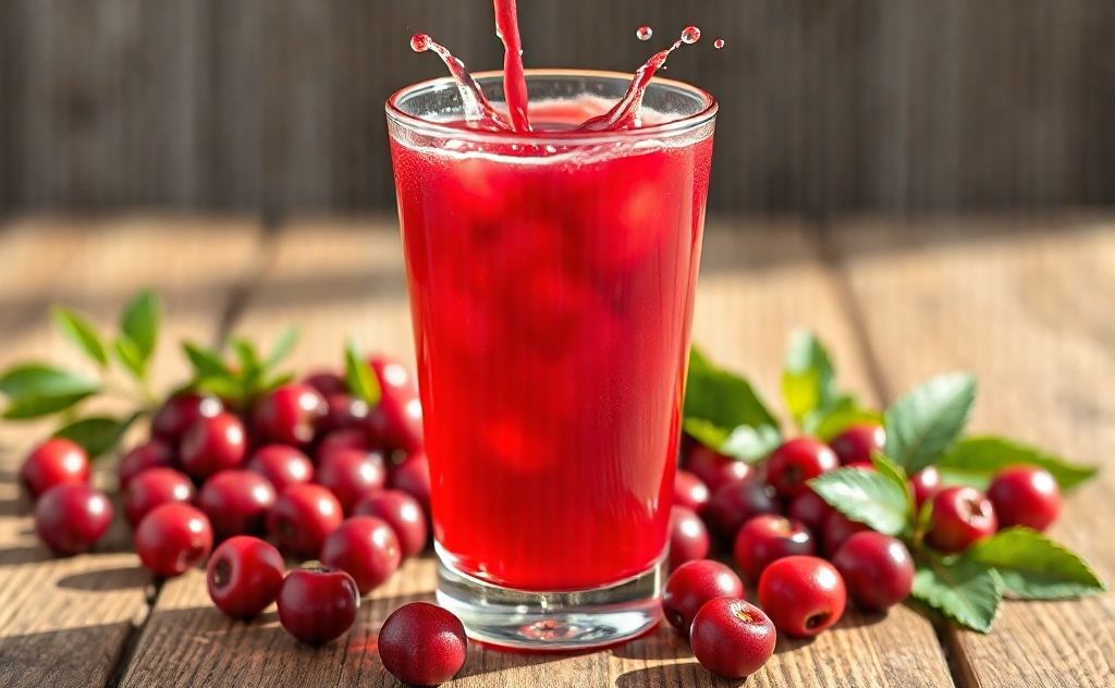 Cranberry juice with added nutrients benefits health.