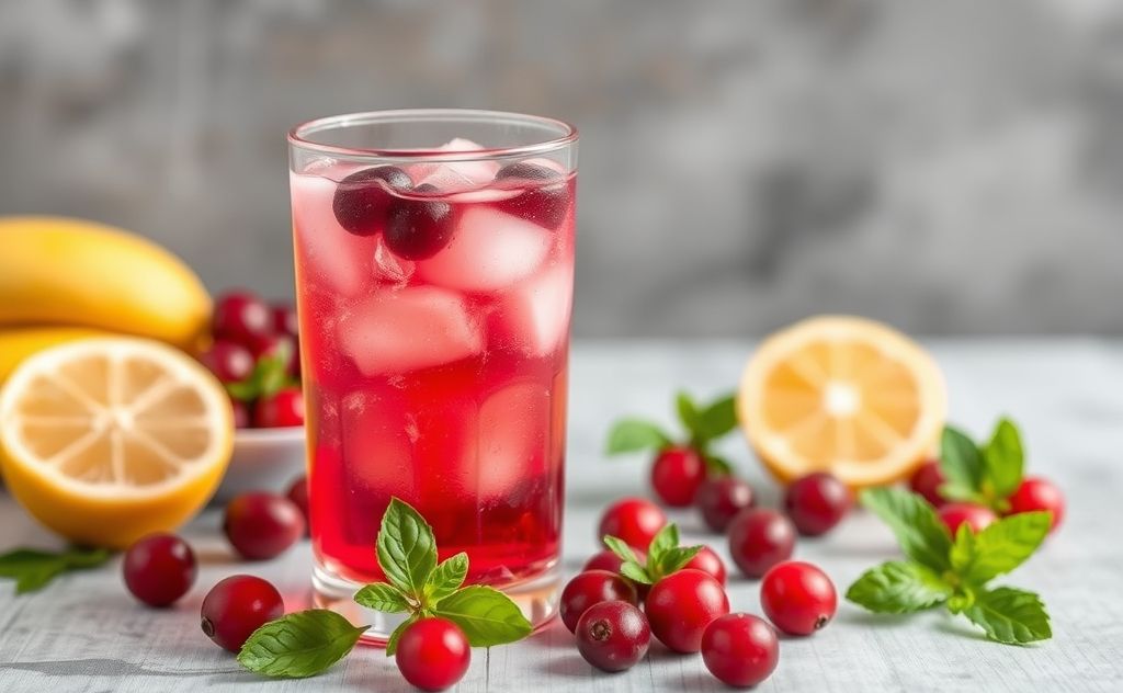 Cranberry juice with refreshing electrolyte benefits