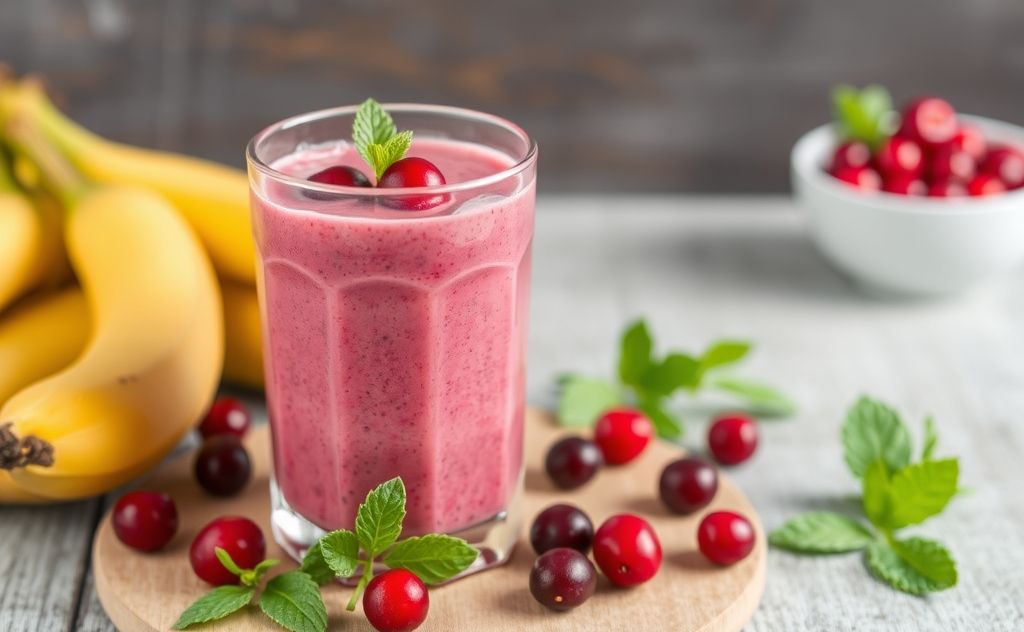 Cranberry smoothie for better digestion and health