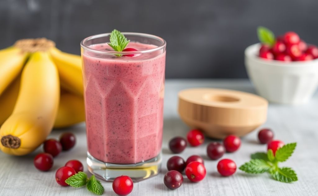Cranberry smoothie for post-workout refreshment