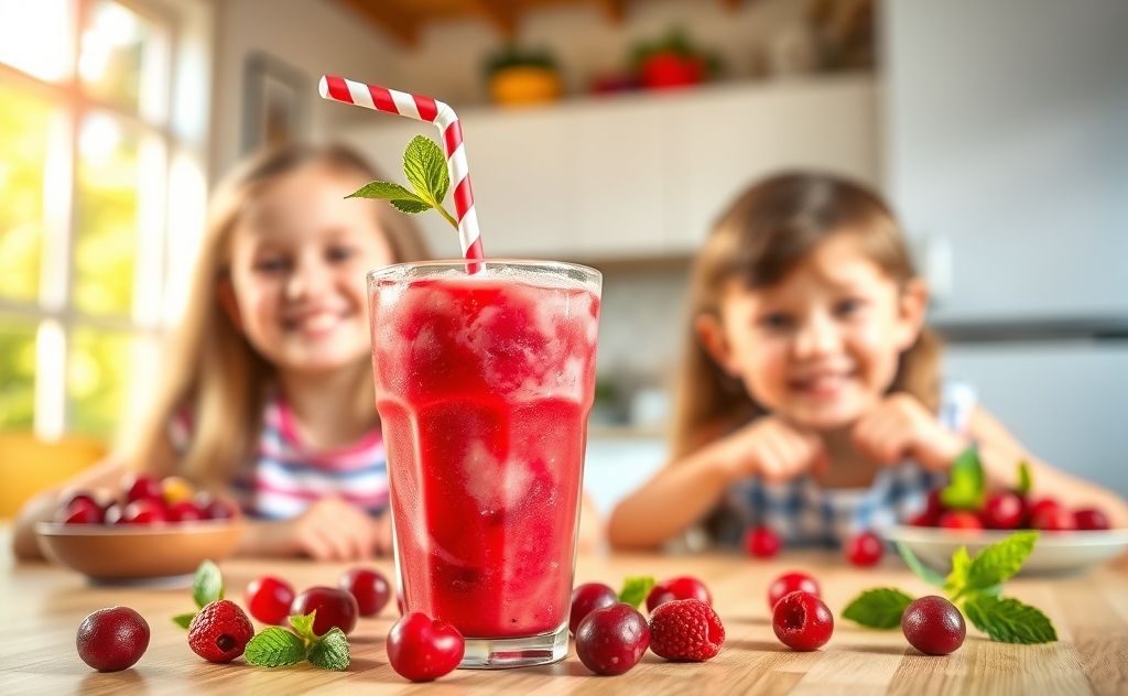 Cranberry smoothie fun for kids' healthy snacks