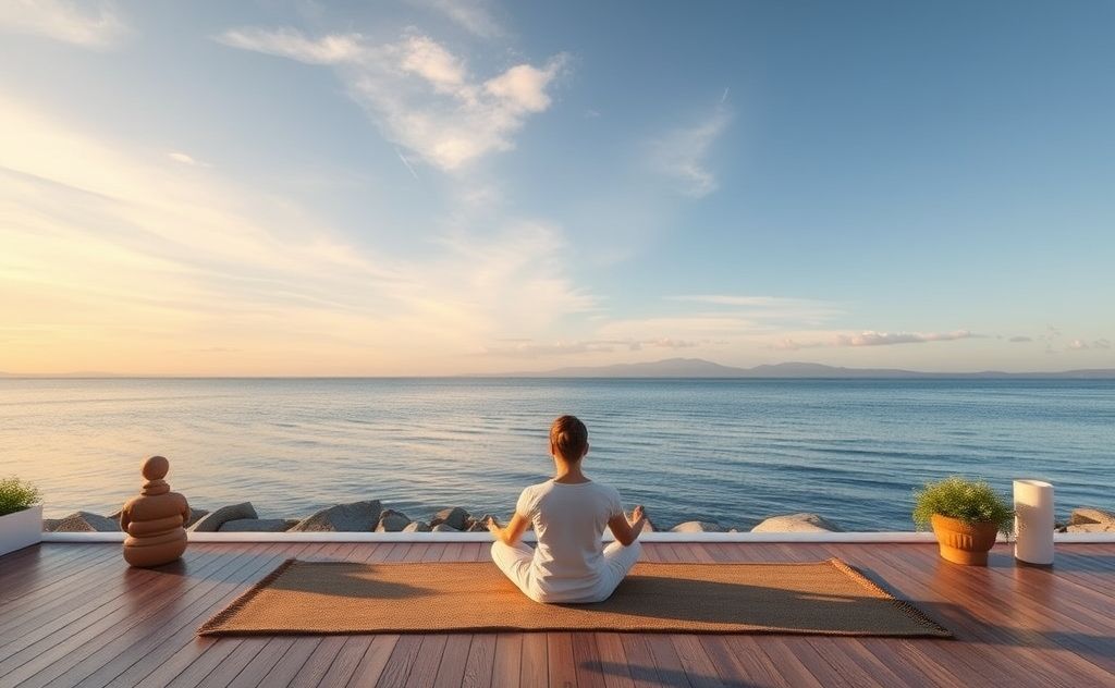 Create a serene setting for guided meditation
