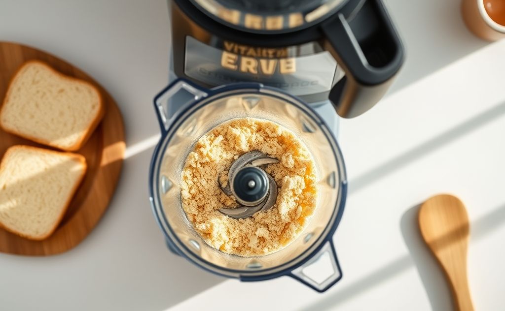 Create bread crumbs with a Vitamix blender