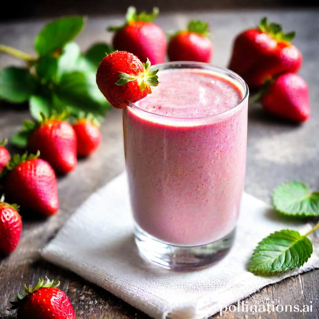 Healthy Strawberry Smoothie with Fresh Ingredients