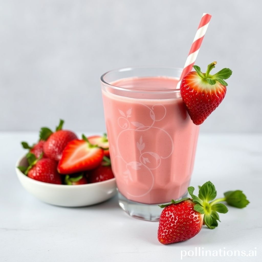 Healthy Strawberry Smoothie with Fresh Ingredients