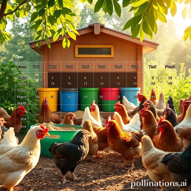 Chicken feeding schedule