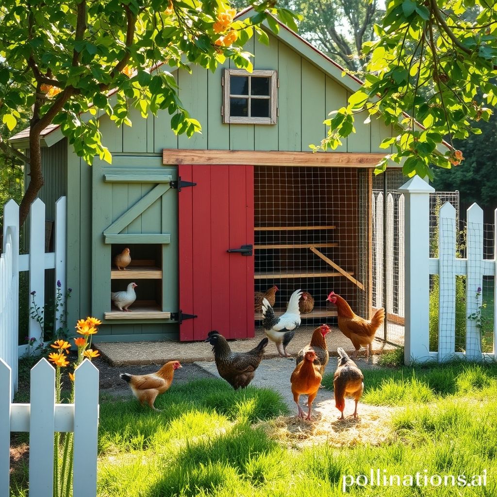 Secure chicken coop setup