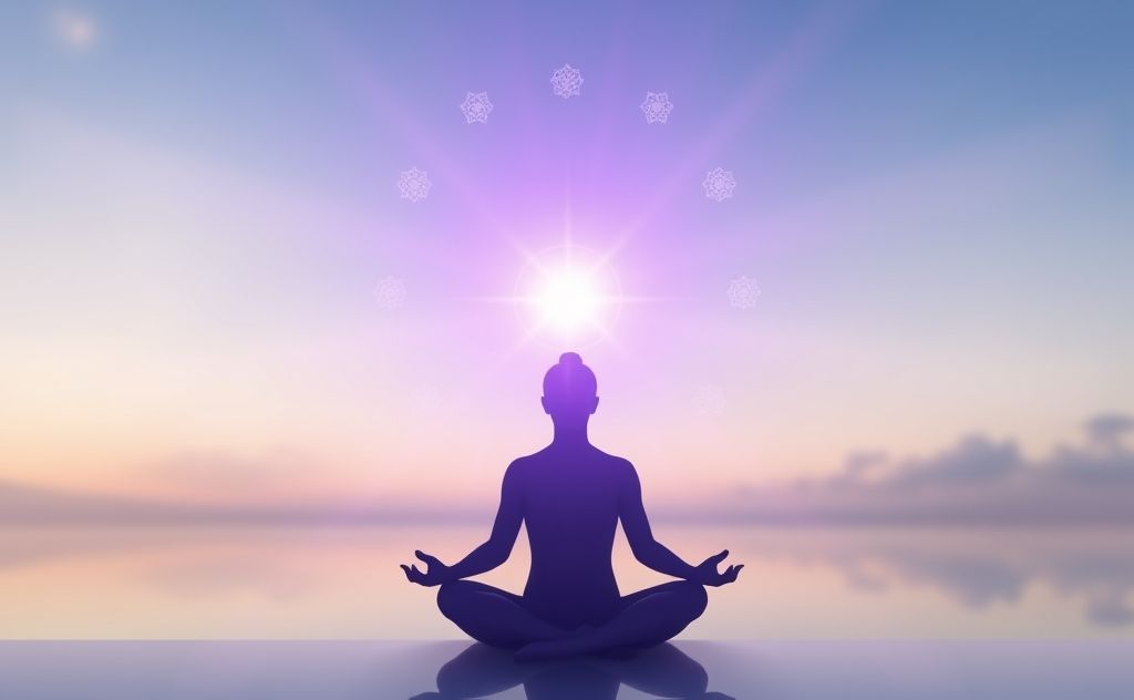 Crown chakra located at the top of the head