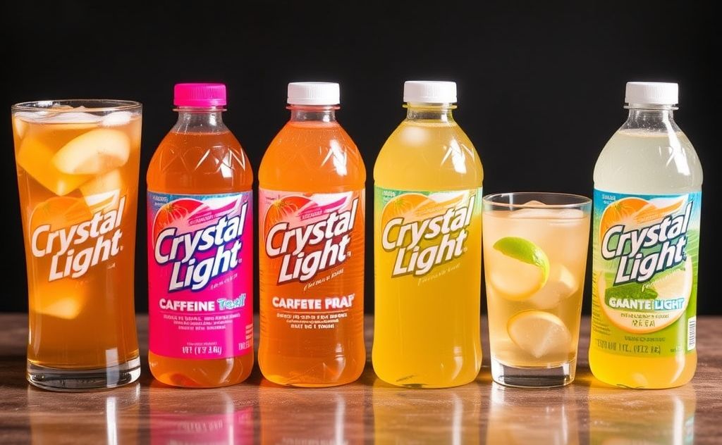 Crystal Light iced tea caffeine comparison