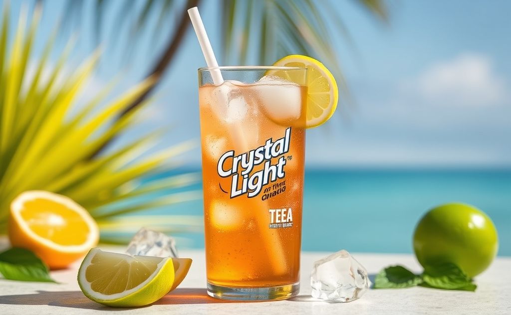 Crystal Light iced tea with a refreshing vibe