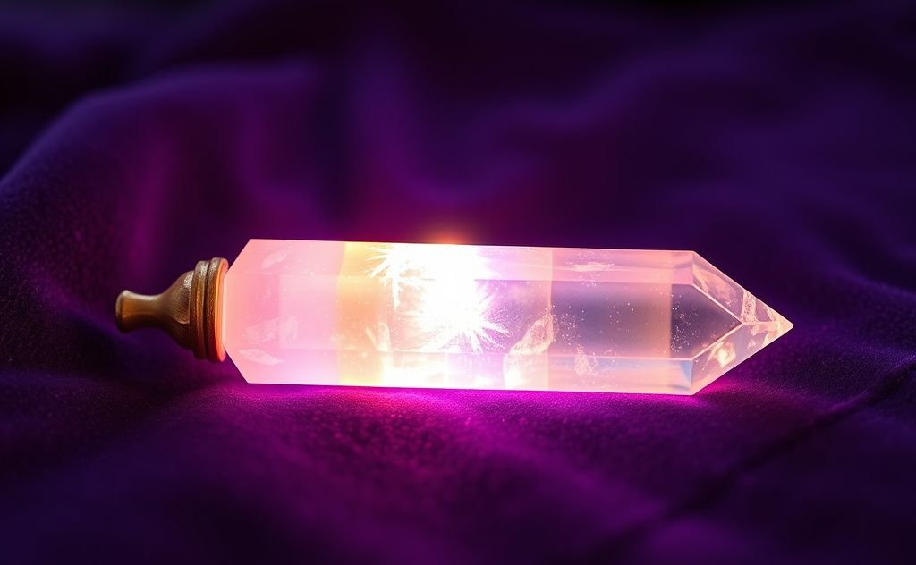 Crystal chakra wand for energy healing and balance