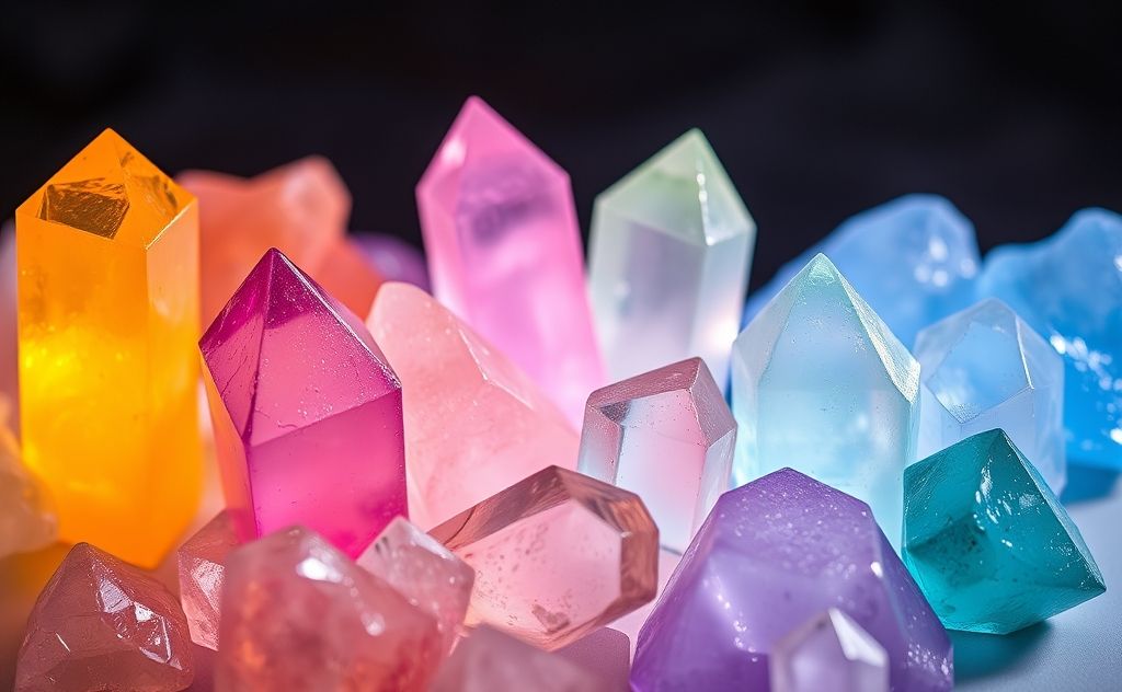 Crystal colors enhancing energy and well-being