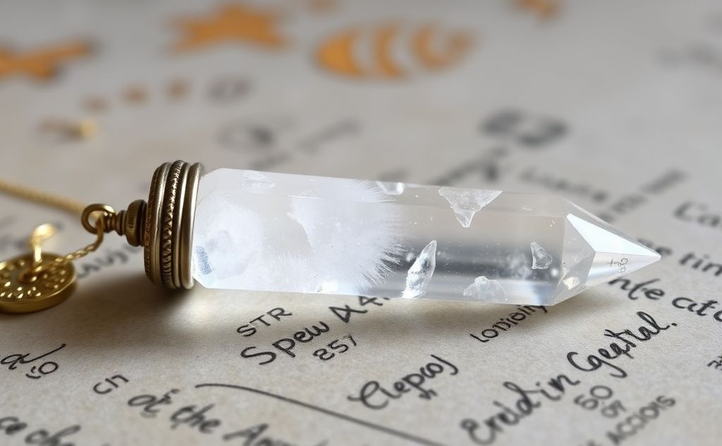Crystal pendulum for clarity and guidance