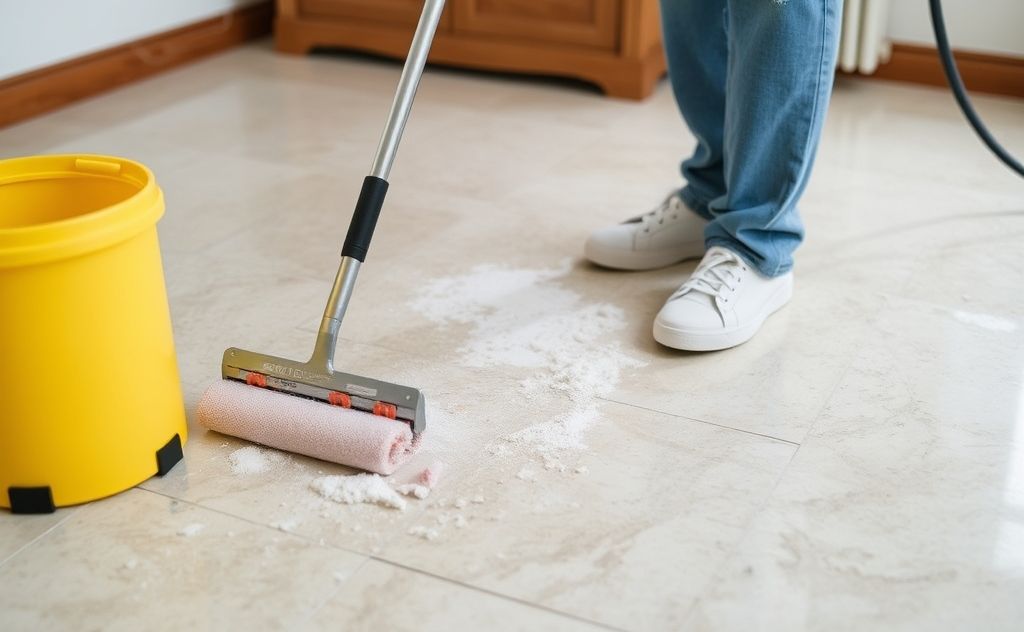 Daily care for linoleum floors cleaning dirt